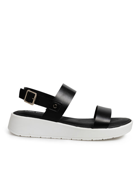Sandalia Negra Confort Slingback 38101